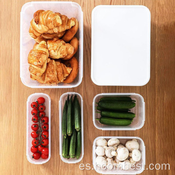 6-PiFood Containers Caja de plástico Caja de almacenamiento de cocina